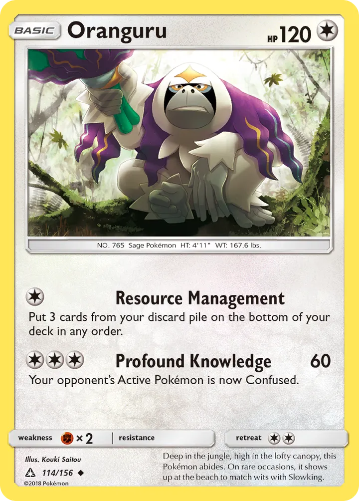 Sun & Moon—Ultra Prism 영어판 Oranguru 114 카드 앞면