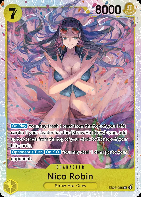One Piece Heroines Edition 英語版 Nico Robin EB03-055 カード表面