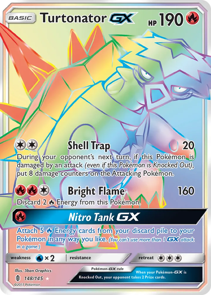 Sun & Moon—Guardians Rising 영어판 Turtonator-GX 148 카드 앞면