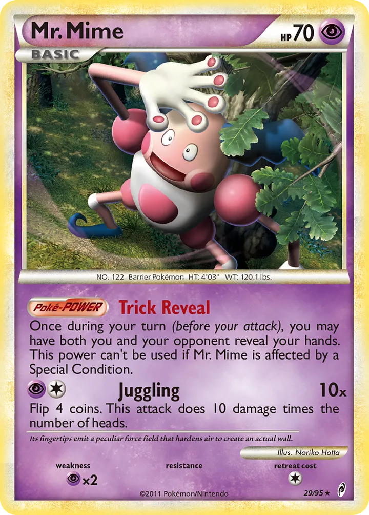Pokémon TCG: Call of Legends 英語版 Mr. Mime 29 カード表面