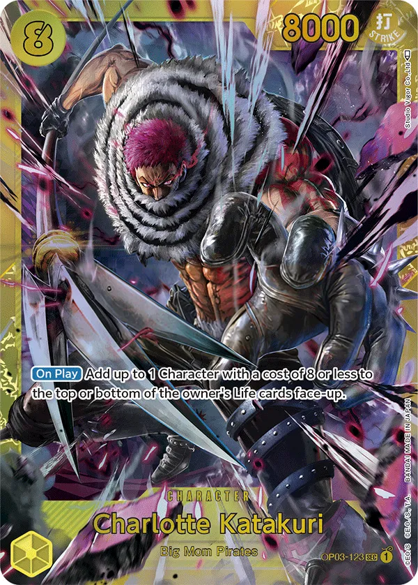 Pillars of Strength 영어판 Charlotte Katakuri OP03-123 카드 앞면