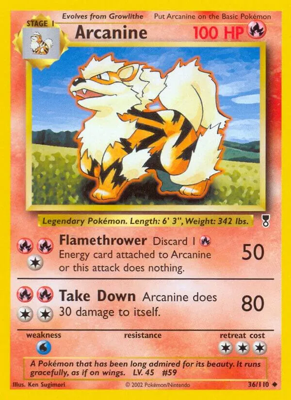Legendary Collection 英語版 Arcanine 36 カード表面
