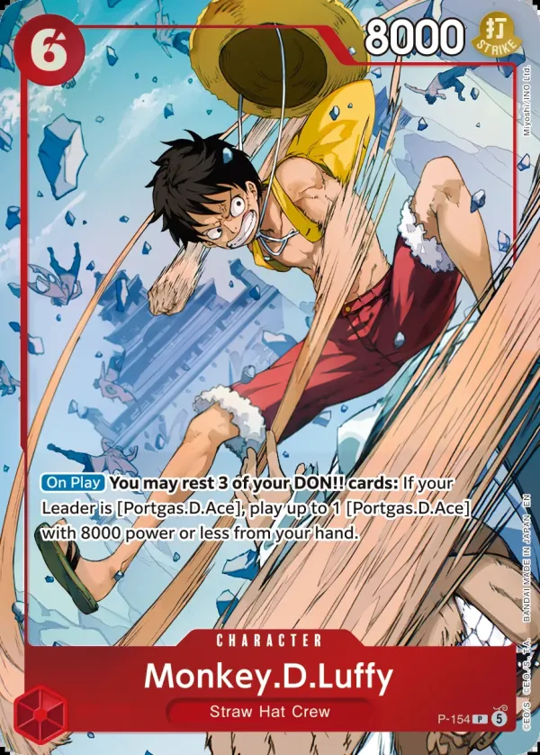 Promotion Cards 英語版 Monkey.D.Luffy P-154 カード表面