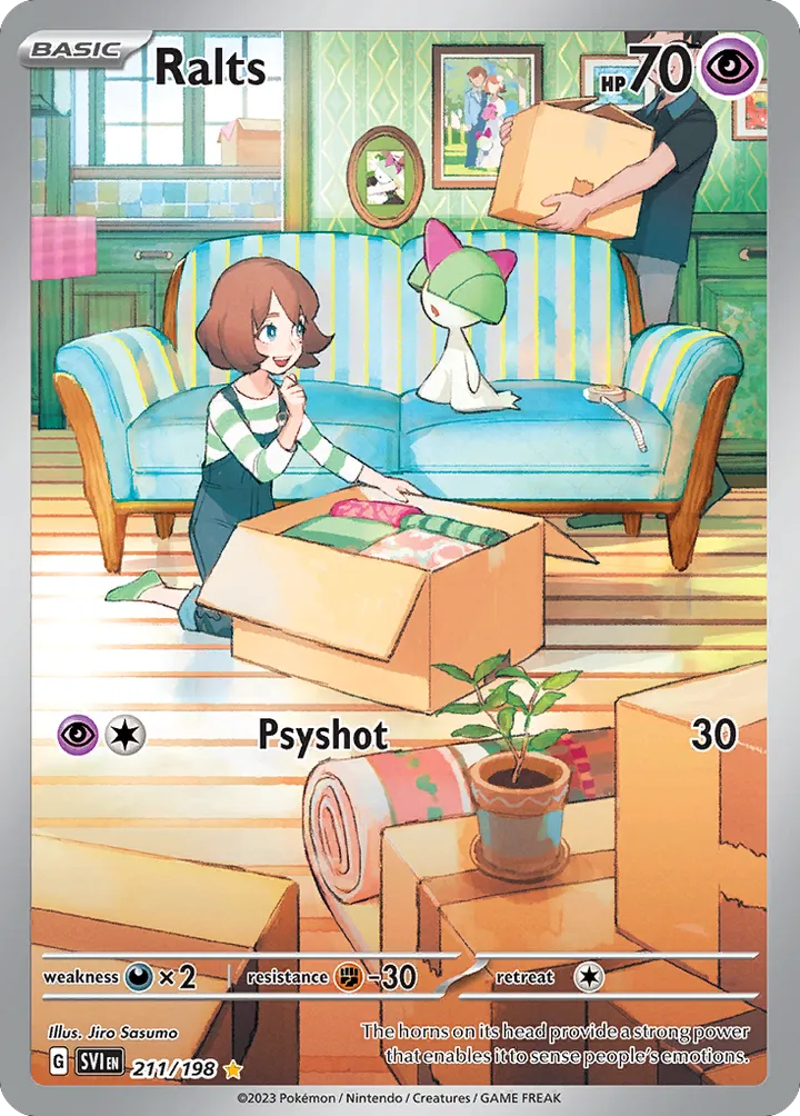 Scarlet & Violet 영어판 Ralts 211 카드 앞면
