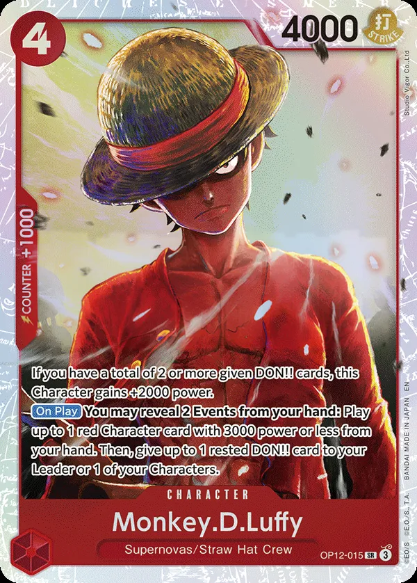Legacy of the Master 영어판 Monkey.D.Luffy OP12-015 카드 앞면