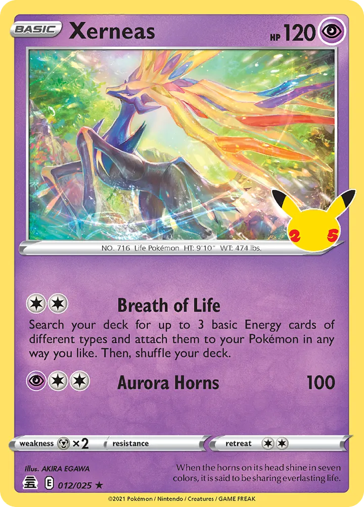 Celebrations 英語版 Xerneas 12 カード表面