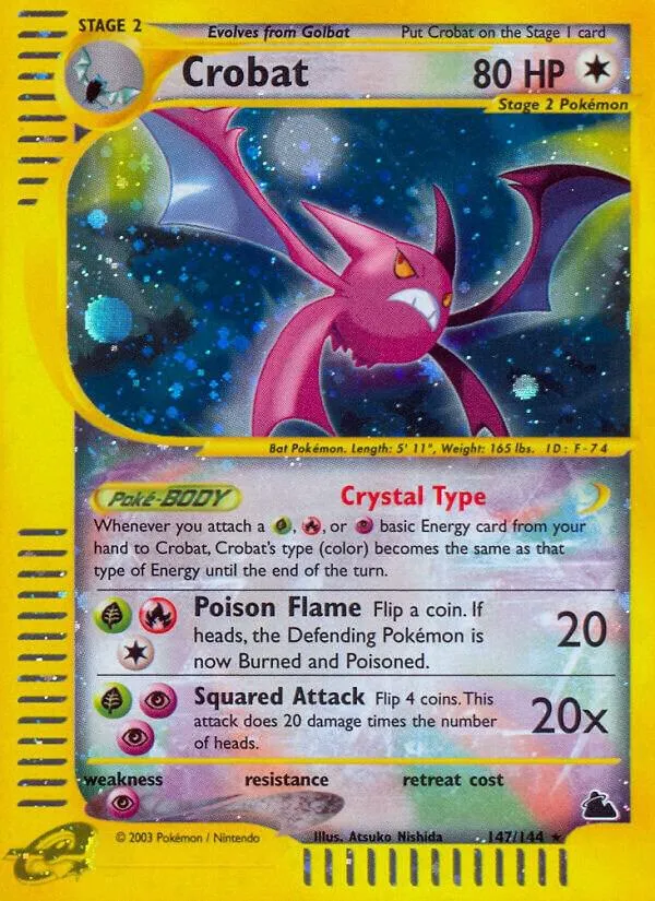 Skyridge 영어판 Crobat 147 카드 앞면