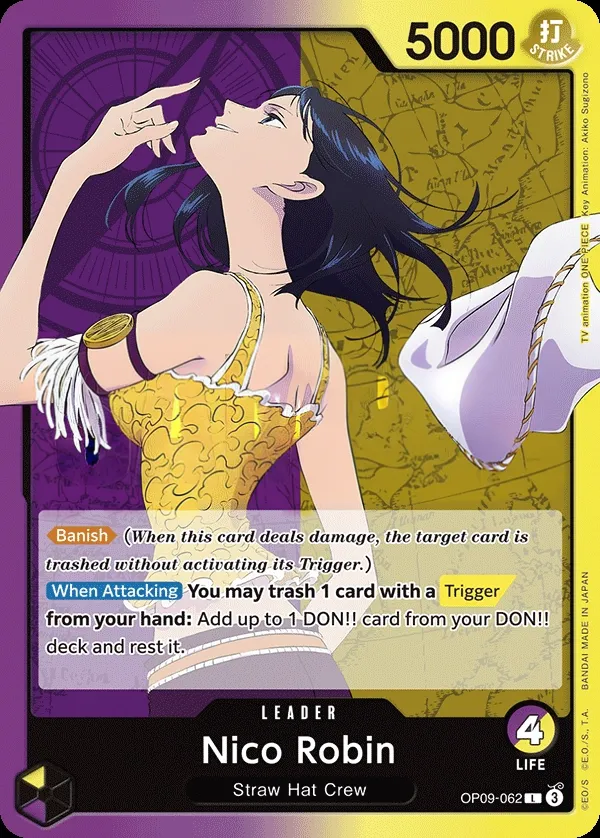 Emperors in the New World 英語版 Nico Robin OP09-062 カード表面