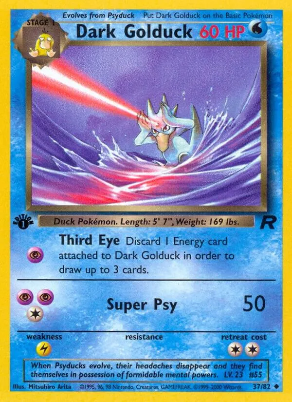 Team Rocket 영어판 Dark Golduck 37 카드 앞면