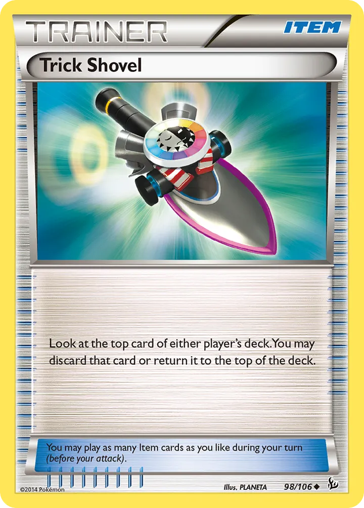 XY—Flashfire 영어판 Trick Shovel 98 카드 앞면