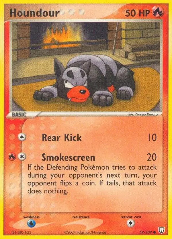 EX Team Rocket Returns 英語版 Houndour 59 カード表面