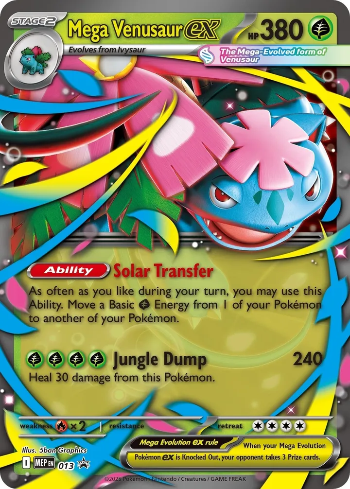MEP Black Star Promos 英語版 Mega Venusaur ex 13 カード表面