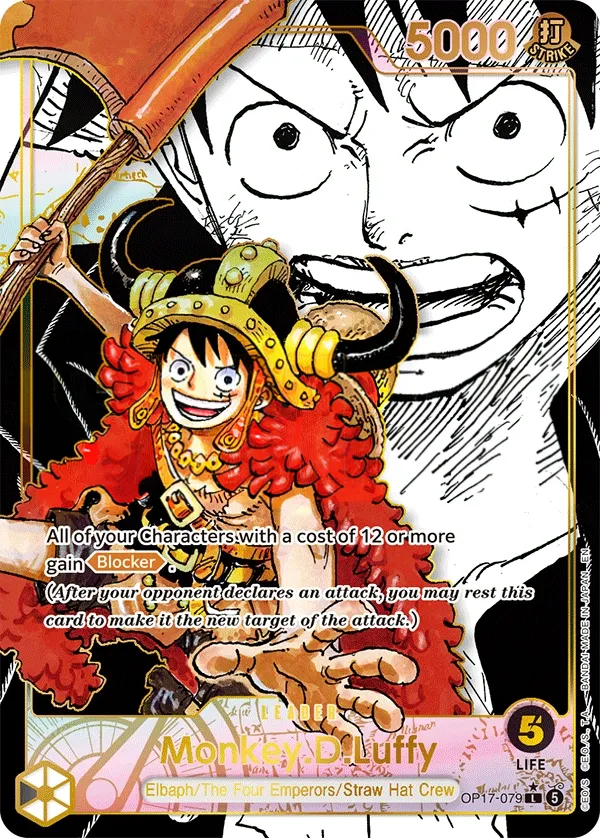 The World's Strongest Warriors 영어판 Monkey.D.Luffy OP17-079 · 패럴렐 2 카드 앞면
