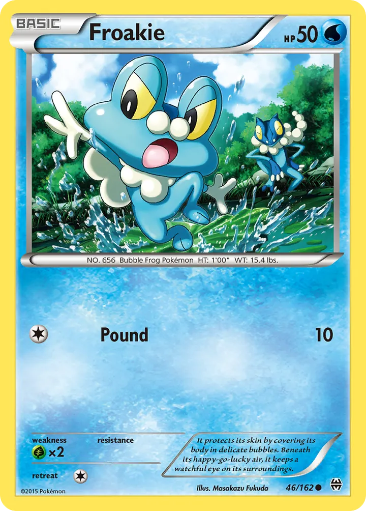 XY—BREAKthrough 영어판 Froakie 46 카드 앞면