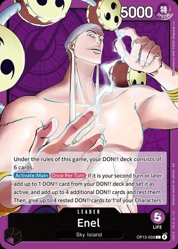 Adventure on Kami's Island 영어판 Enel OP15-058 카드 앞면
