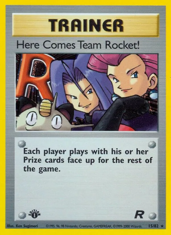 Team Rocket 영어판 Here Comes Team Rocket! 15 카드 앞면