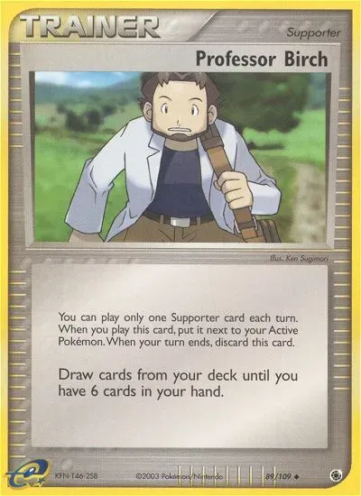 EX Ruby & Sapphire 英語版 Professor Birch 89 カード表面