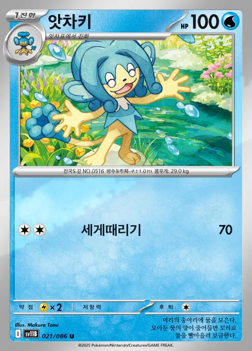 블랙볼트 韓国語版 앗차키 21 カード表面