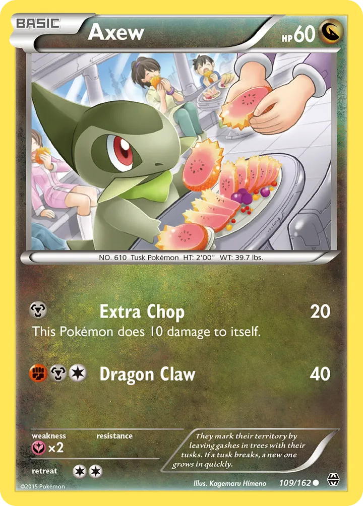 XY—BREAKthrough 英語版 Axew 109 カード表面