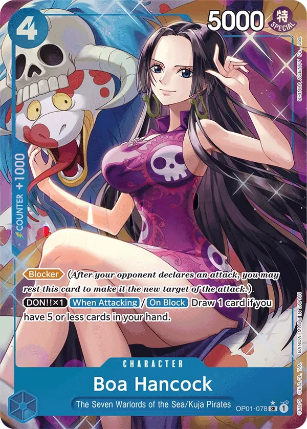 Romance Dawn 영어판 Boa Hancock OP01-078 · 패럴렐 4 카드 앞면