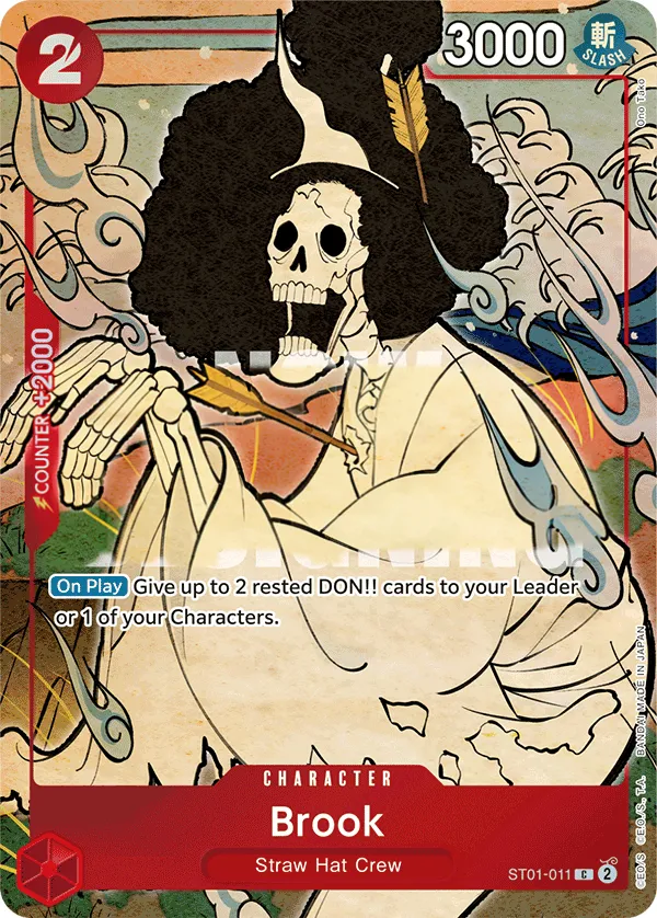 Straw Hat Crew 영어판 Brook ST01-011 · 패럴렐 3 카드 앞면