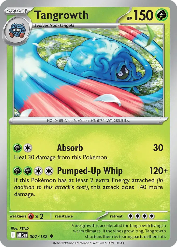 Mega Evolution 英語版 Tangrowth 7 カード表面