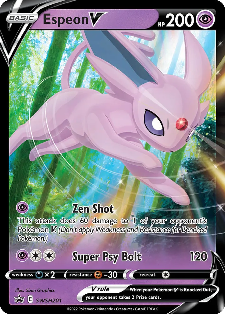 SWSH Black Star Promos 英語版 Espeon V SWSH201 カード表面