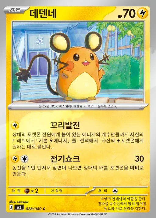 니힐제로 韓国語版 데덴네 28 カード表面