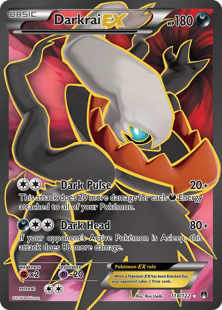 XY—BREAKpoint 영어판 Darkrai-EX 118 카드 앞면