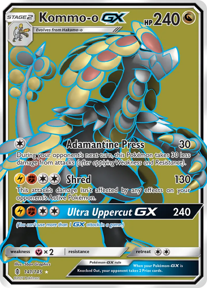 Sun & Moon—Guardians Rising 英語版 Kommo-o-GX 141 カード表面