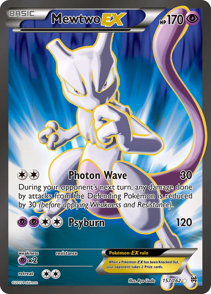 XY—BREAKthrough 英語版 Mewtwo-EX 157 カード表面
