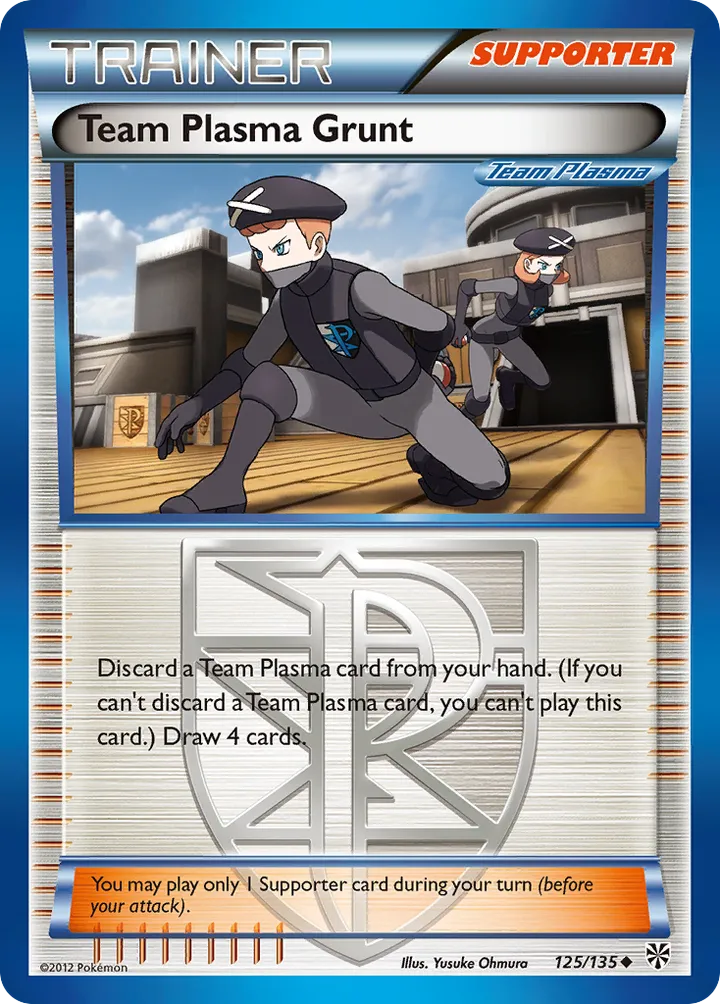 Black & White—Plasma Storm 英語版 Team Plasma Grunt 125 カード表面