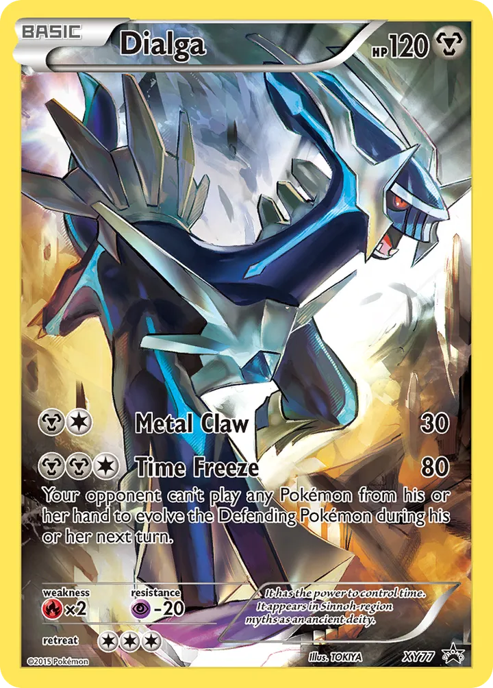 XY Black Star Promos 영어판 Dialga XY77 카드 앞면