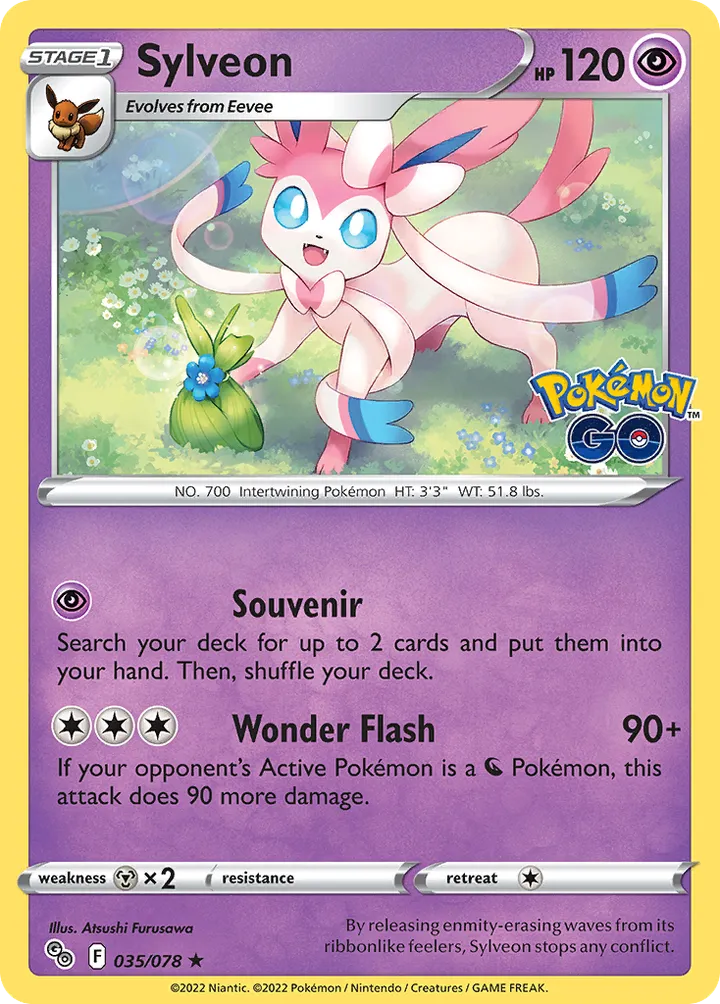 Pokémon TCG: Pokémon GO 영어판 Sylveon 35 카드 앞면