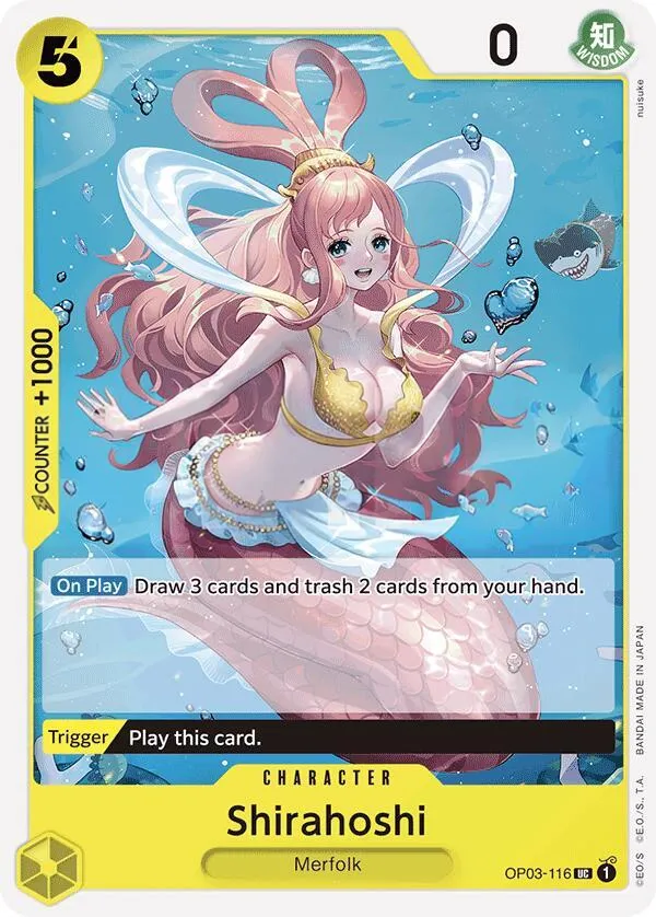 Pillars of Strength 英語版 Shirahoshi OP03-116 · 再録 カード表面
