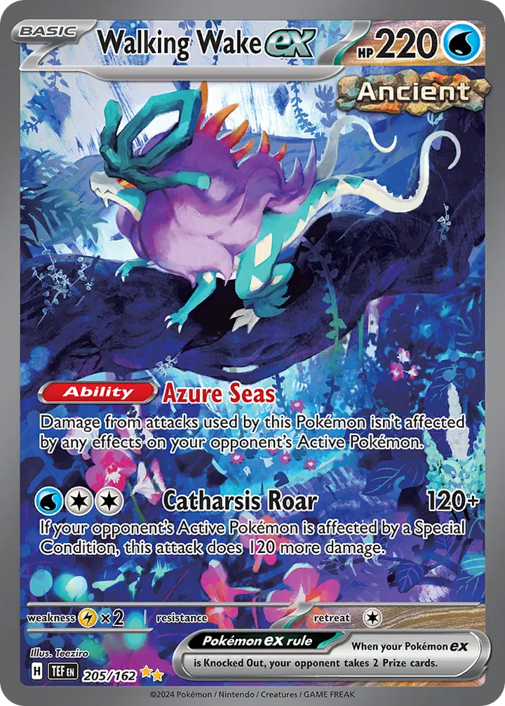 Front of Walking Wake ex 205, Scarlet & Violet—Temporal Forces English