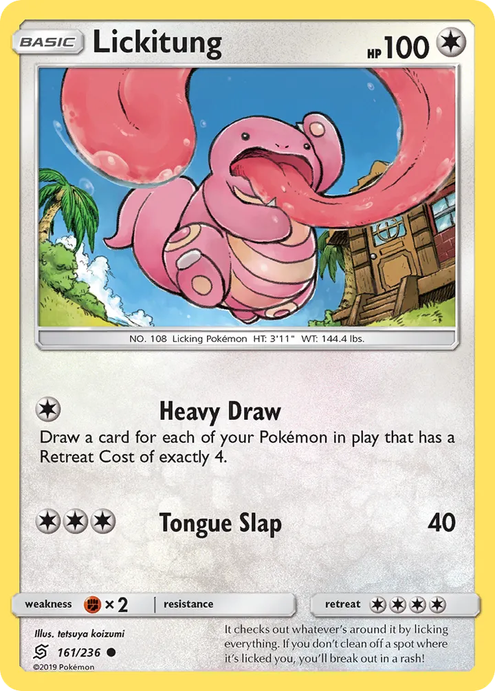 Sun & Moon—Unified Minds 英語版 Lickitung 161 カード表面