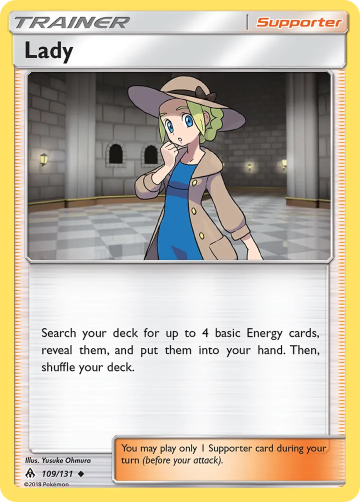 Sun & Moon—Forbidden Light 영어판 Lady 109 카드 앞면