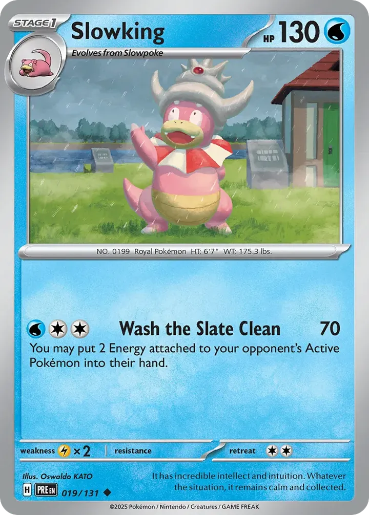 Scarlet & Violet—Prismatic Evolutions 영어판 Slowking 19 카드 앞면