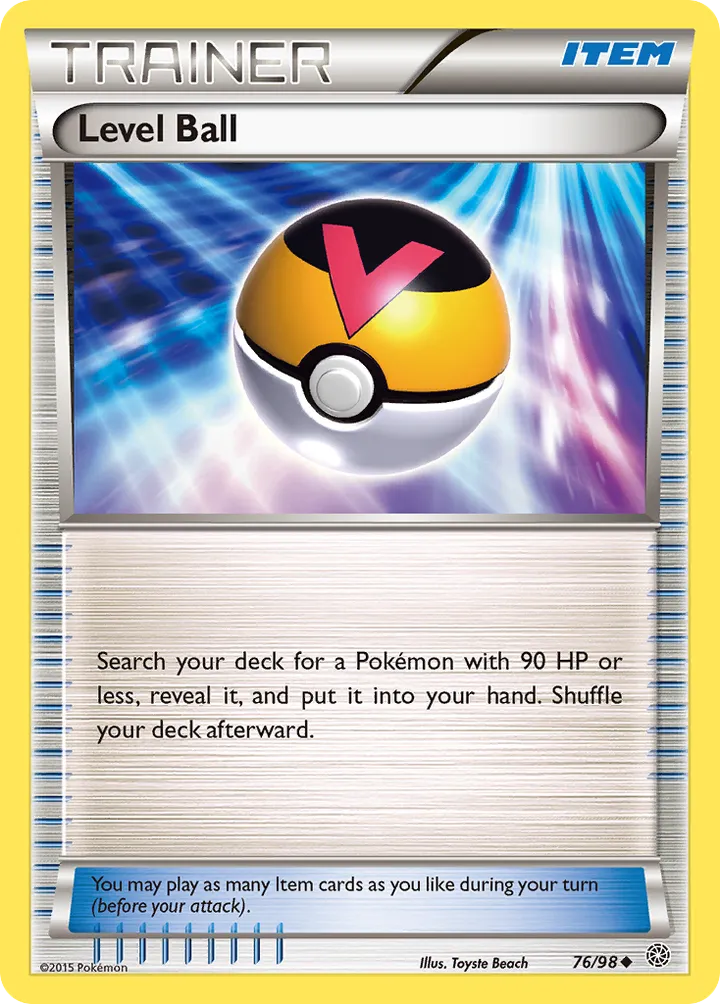 XY—Ancient Origins 英語版 Level Ball 76 カード表面