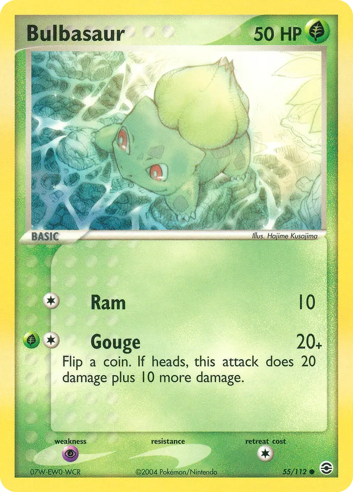 EX FireRed & LeafGreen 英語版 Bulbasaur 55 カード表面