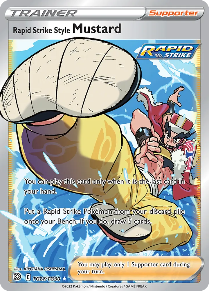 Sword & Shield—Brilliant Stars 英語版 Rapid Strike Style Mustard TG27 カード表面