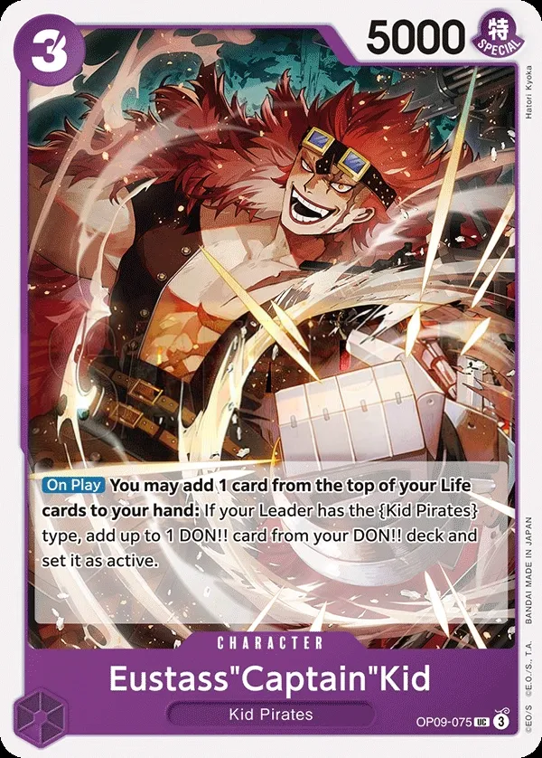 Emperors in the New World 英語版 Eustass"Captain"Kid OP09-075 カード表面