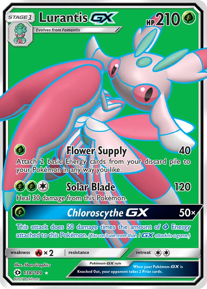 Sun & Moon 영어판 Lurantis-GX 138 카드 앞면