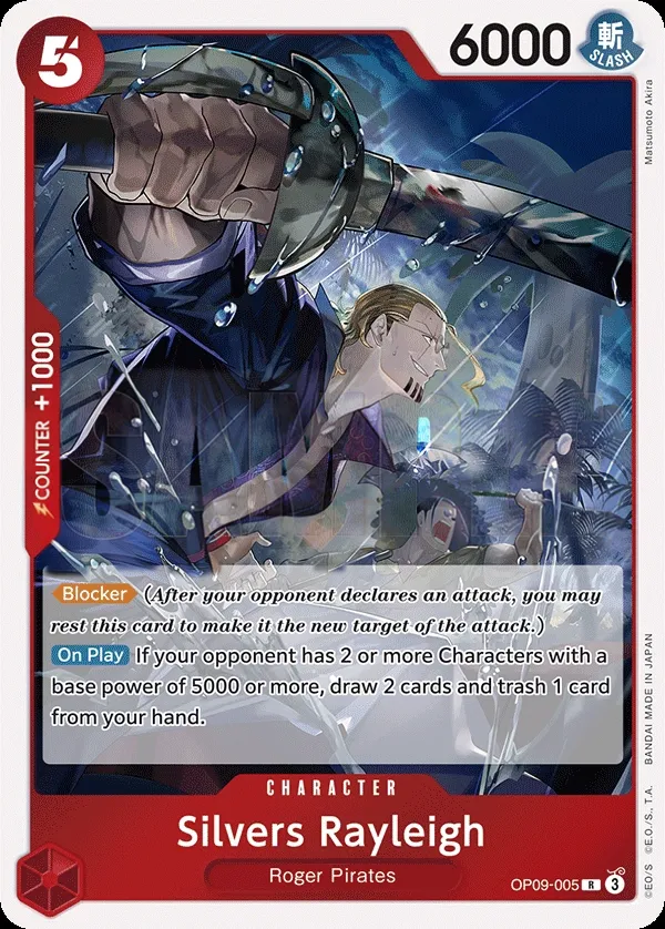 Emperors in the New World 英語版 Silvers Rayleigh OP09-005 カード表面