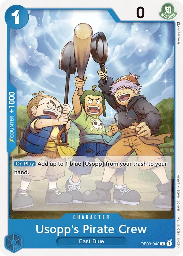 Pillars of Strength 영어판 Usopp's Pirate Crew OP03-042 카드 앞면