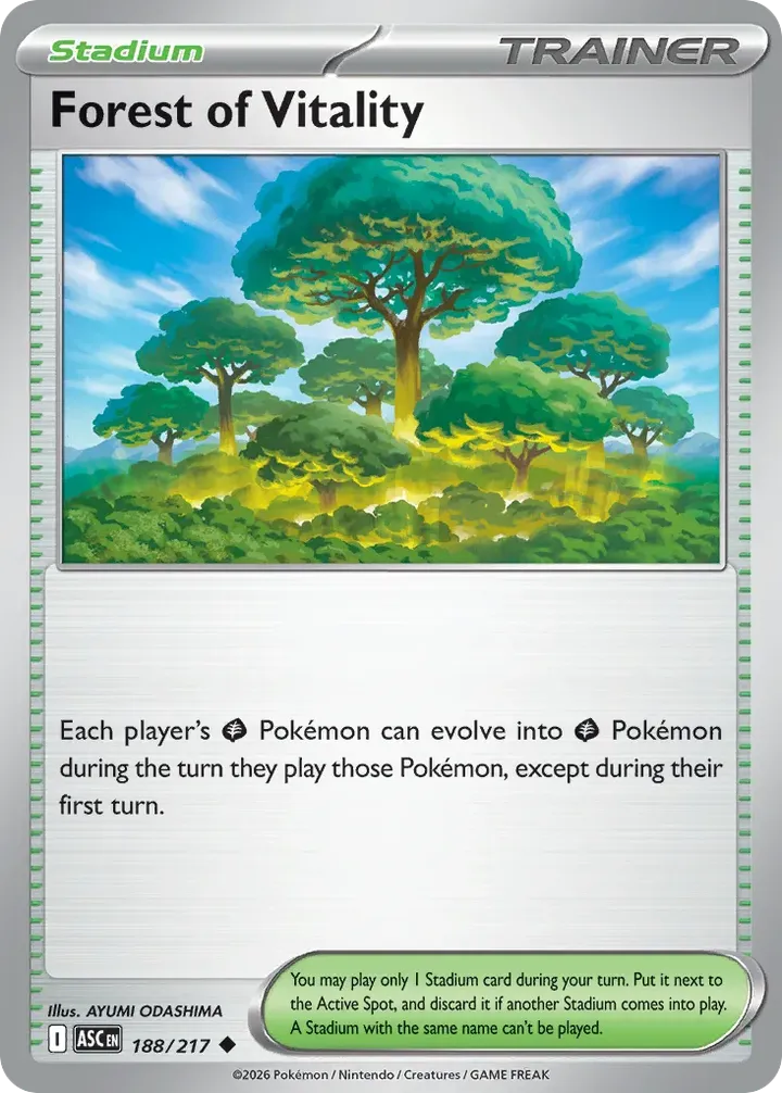 Mega Evolution—Ascended Heroes 영어판 Forest of Vitality 188 카드 앞면