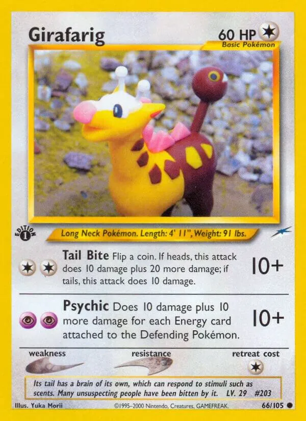 Neo Destiny 영어판 Girafarig 66 카드 앞면