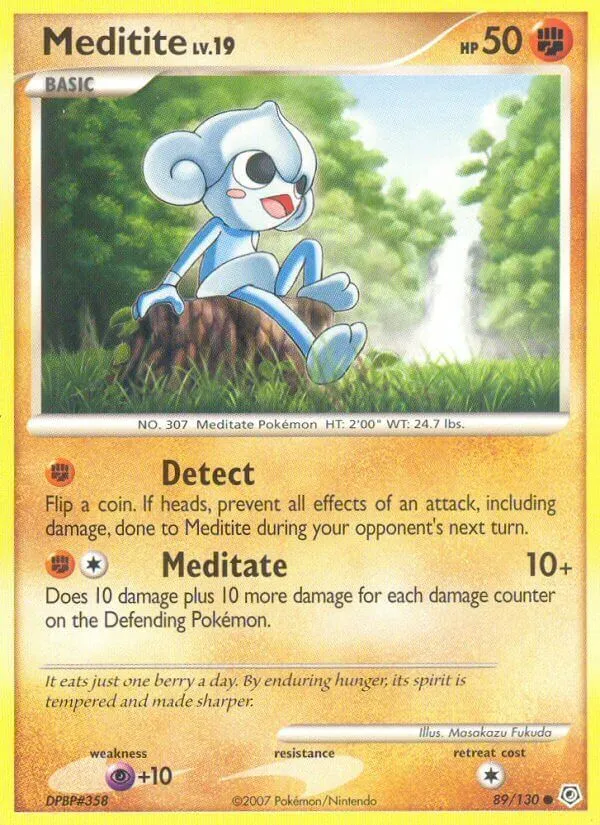 Diamond & Pearl 英語版 Meditite 89 カード表面