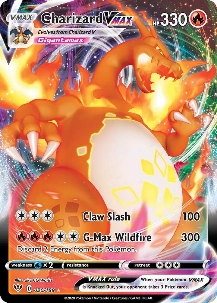 Sword & Shield—Darkness Ablaze 영어판 Charizard VMAX 20 카드 앞면